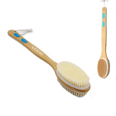 Shower Brush with Soft and Stiff Bristles