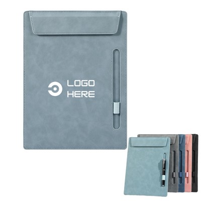 Pu Leather Magnetic Clipboard File Organizer Clip Folder