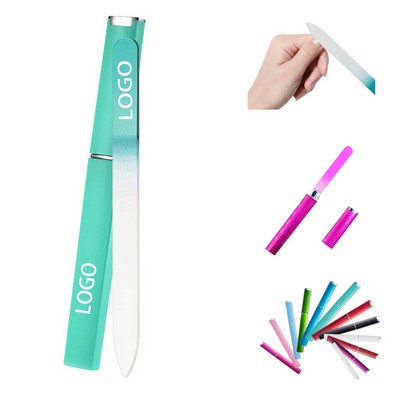 Double Sided Glass Nail File W/ Case