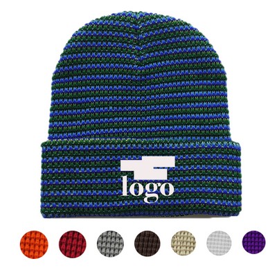 Waffle Knit Beanie Hat