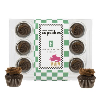 Signature Bite-Size Chocolate Cupcakes w/Chocolate Topping with Sleeve