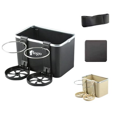 Car Storage Box with Cup Holder