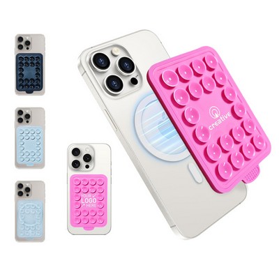 Magnetic Silicone Suction-Cup Phone Mount
