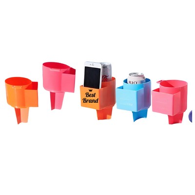 Outdoor Beach Cups Holder for Drinks And Phone Storage
