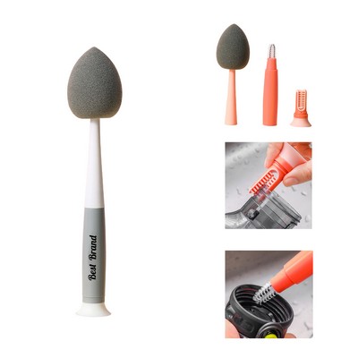 3 In 1 Long Handled Sponge Cup Brush