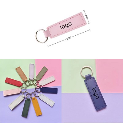 Colorful Pu Leather Keychain