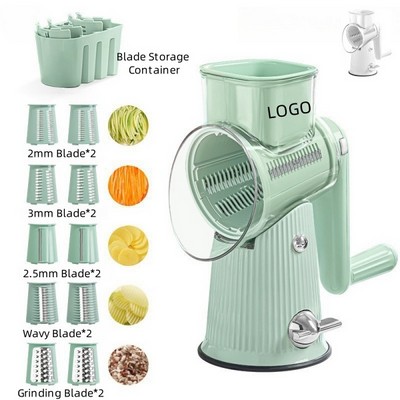 5 In 1 Rotary Cheese Grater Vegetable Slicer