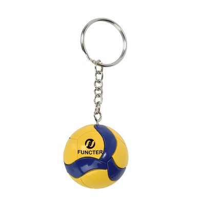 Metal Sport Volleyball Keychain Key Ring