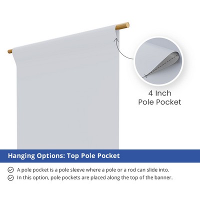 Custom Ultra Premium Vinyl Banners with Top Pole Pocket (1' x 1ft/SQFT)