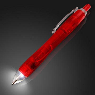 White LED Light Tip Red Pen - BLANK