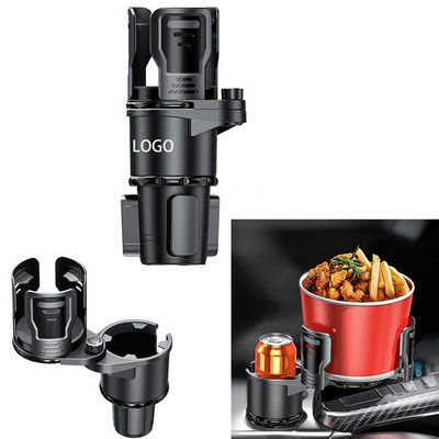 2-In-1 Multifunctional Lockable Rotating Car Cup Holder And Beverage Holder