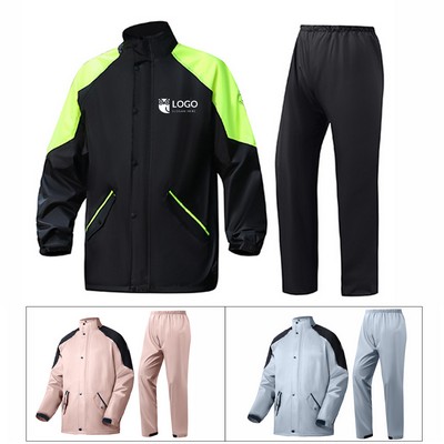 Two-Piece Motorcycle Heavy Duty Reflective Rain Suit