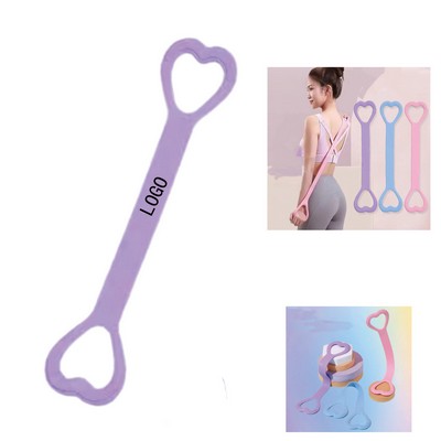 Heart-Shaped Figure-8 Resistance Band For Women's Back & Shoulder Toning