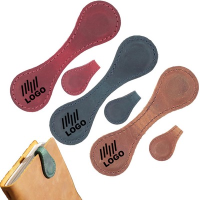 Personalized Magnetic Leather Bookmark