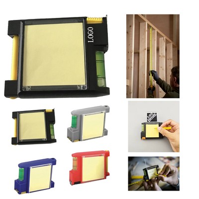 10ft 4-in-1 Tape Measure w/ Mini Pen & Sticky Notes