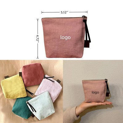 Small Canvas Purse for Change & Cosmetics