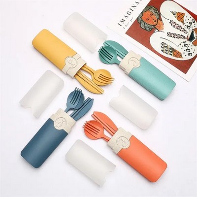 Portable Wheat Straw Cutlery Set