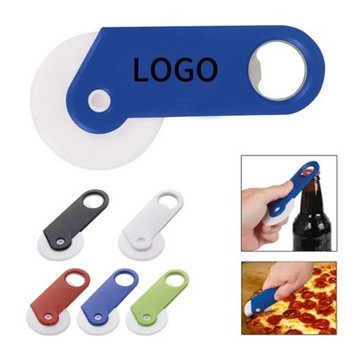 Round Bottle Opener with Pizza Cutter