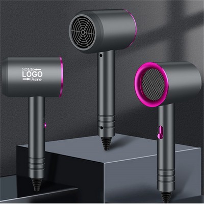 Household Blue Light High-Power Ionic Low Noise Hair Dryer with Nozzle