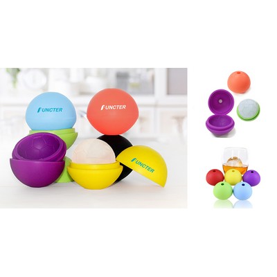 Single Sports Ball Ice Cube Molds Soccer Shaped Silicone Ice Ball Mold