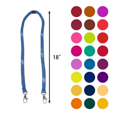 Personalized Double Ended Tubular Lanyard with Claw Clip