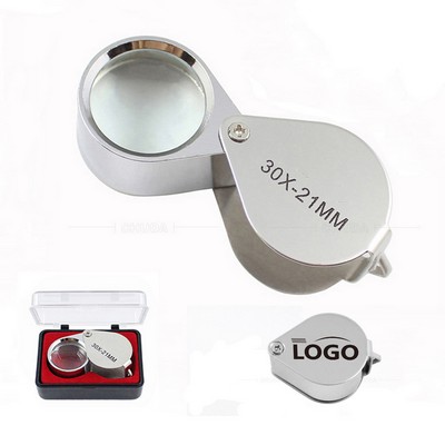 30X Jewelers Loupe Magnifier Foldable Pocket Magnifying Glass