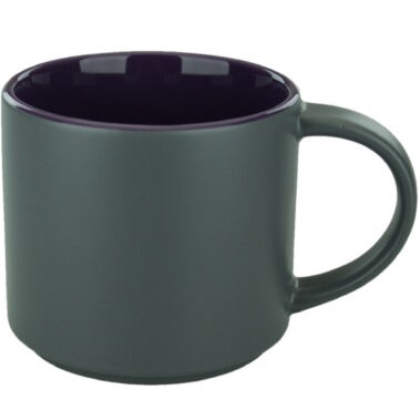 16 Oz. Gray Norwich Stacking Two-Tone/Purple interior mug