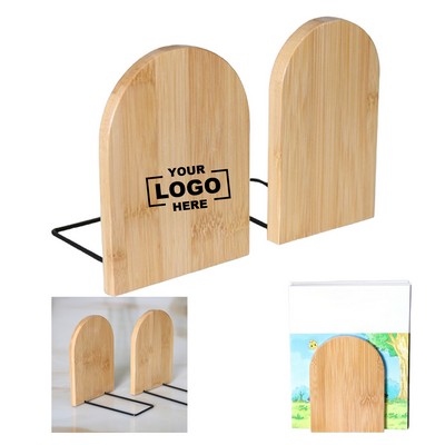 Bamboo Book Stand with Storage