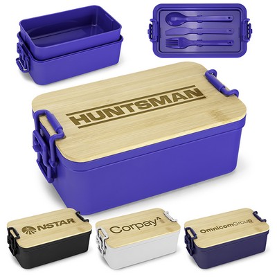 BambooNest Double Deck Lunch Box