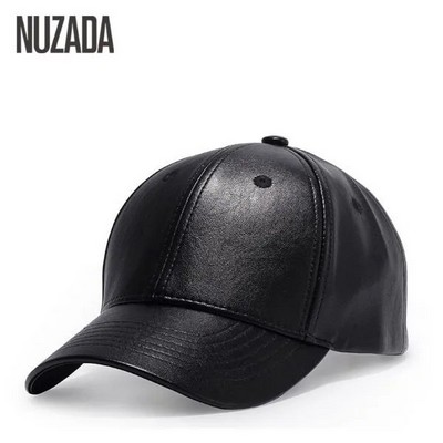 PU Leather Dad Hat for Men