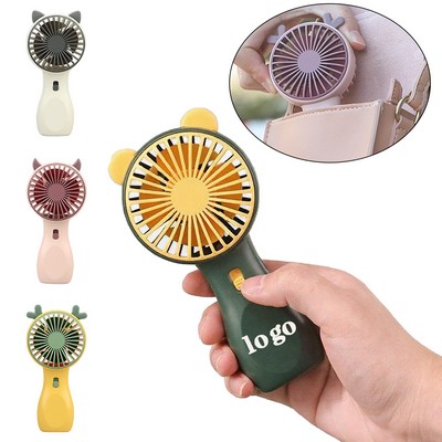 Usb Rechargeable Portable Fan With Led Light