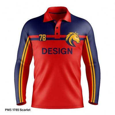 Polo Long Sleeve Sublimated T-shirt 180G Silk-Feel Interlock
