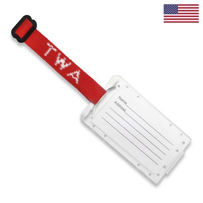 3/4" Woven Luggage Tag - "Classic" Weave