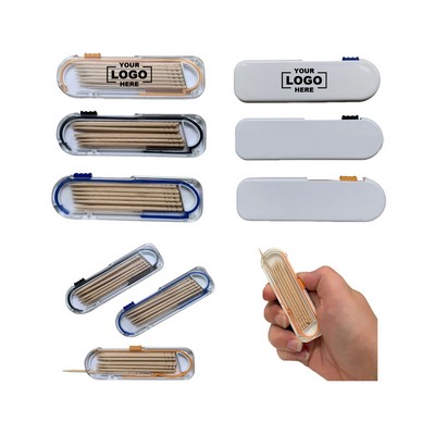 12-Piece Portable Toothpick Case - Travel Size