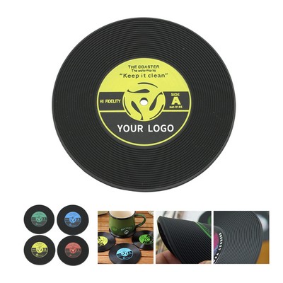 3.9" Soft PVC Record Coaster