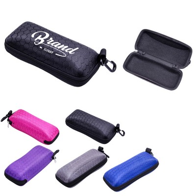 Rectangle Zipper Sunglasses Hard Eyewear Protector Box
