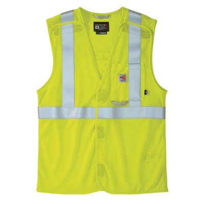 Carhartt 105787 Mens Flame Resistant High-Visibility Mesh Class 2 Vest