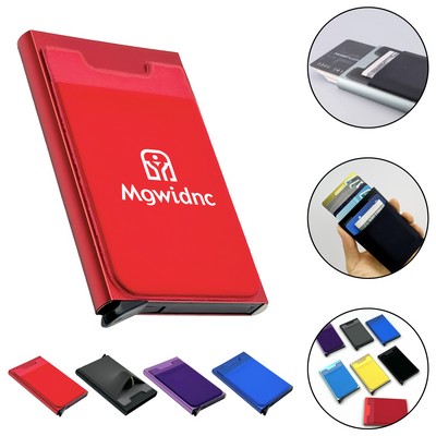 Anti-Theft Aluminum Multi-Slot RFID Blocking Card Holder with Elastic Fabric