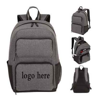 15.6" Graphite Laptop Backpack with Pockets