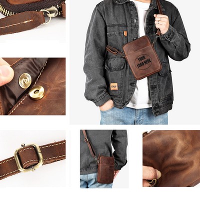 Cowhide Leather High Quality Sling Waist Bag