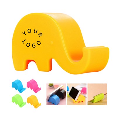 Plastic Baby Elephant Mobile Phone Holder Compact Size