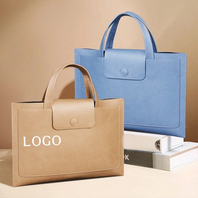 A4-Sized Synthetic Leather Professional Portfolio