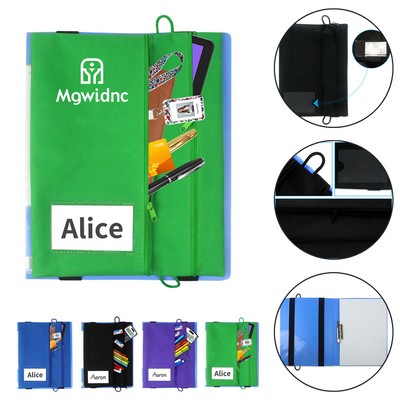 A4 File Folder Pencil Pouch Tablet Organizer Bag Multi-functional Office Student Supply Storage Case