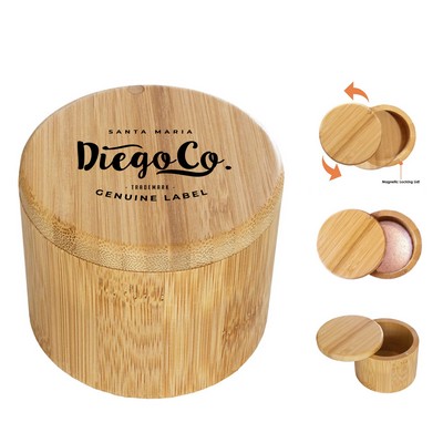 Bamboo Salt Box with Magnetic Swivel Lid