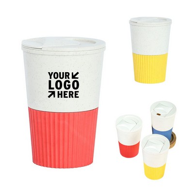 Wheat Straw Coffee Cup with Lid