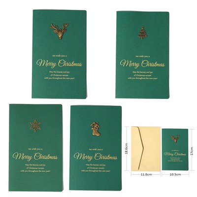 Festival Greeting Card With Metal Accessories