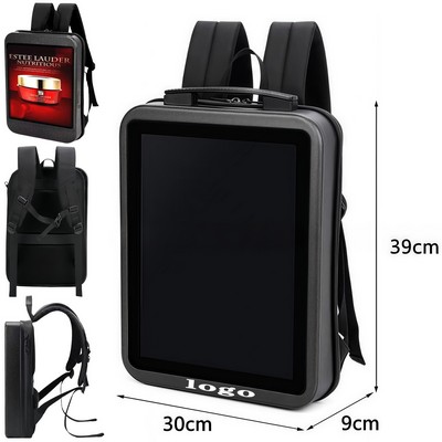 15.4-Inch LCD Display Backpack With Full-Color Screen