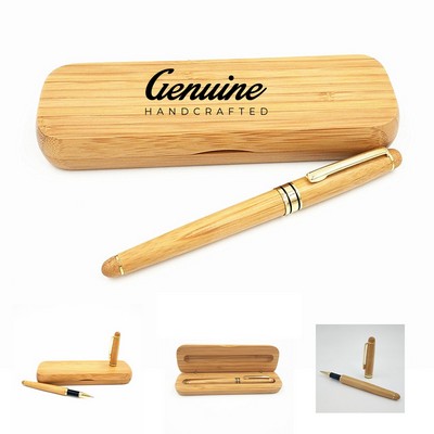 Bamboo Pen with Case Gift Set