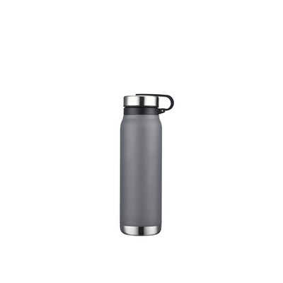 Endura 20 oz Gray Vacuum Water Bottle with Removable SS Lid