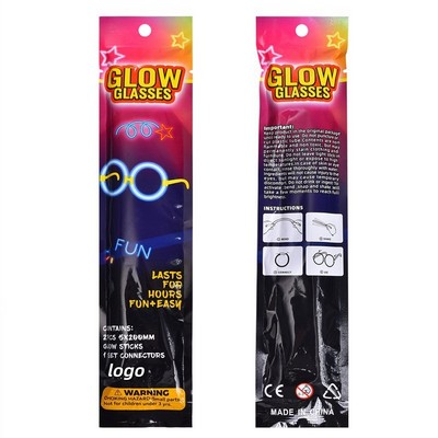 Glow in the Dark Circular Light Glasses for Outdoor Fun and Night Events